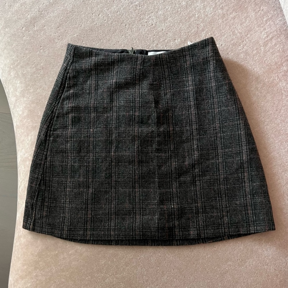 Aritzia Wool Plaid Skirt
